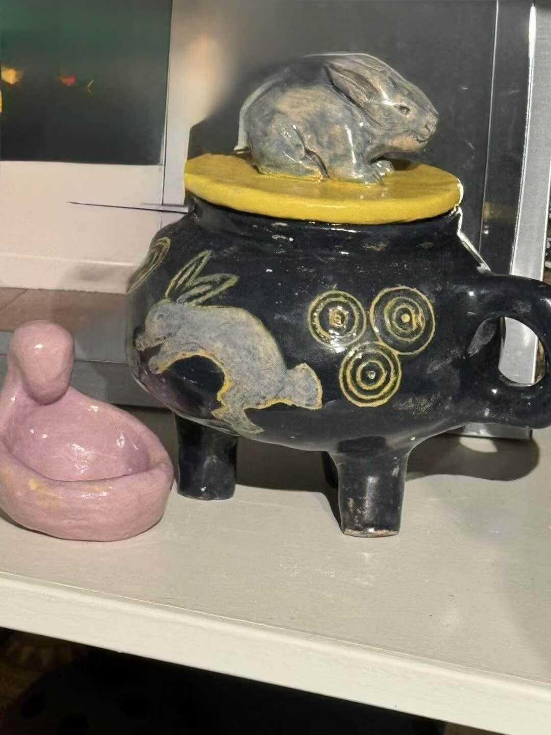 Ceramic rabbit teapot